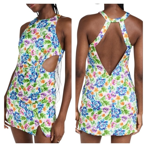 For Love and Lemons Lucy Floral Cutout Mini Dress NWT Size Small
